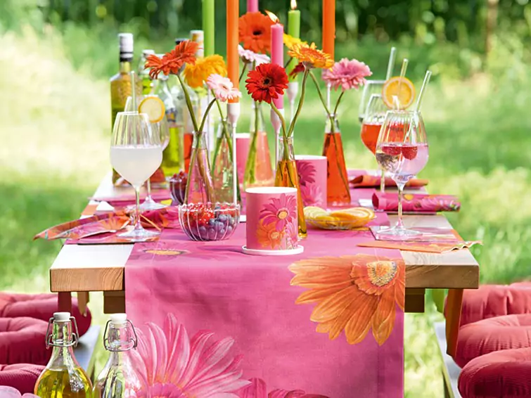 Pink Gerbera, Tischdekoration