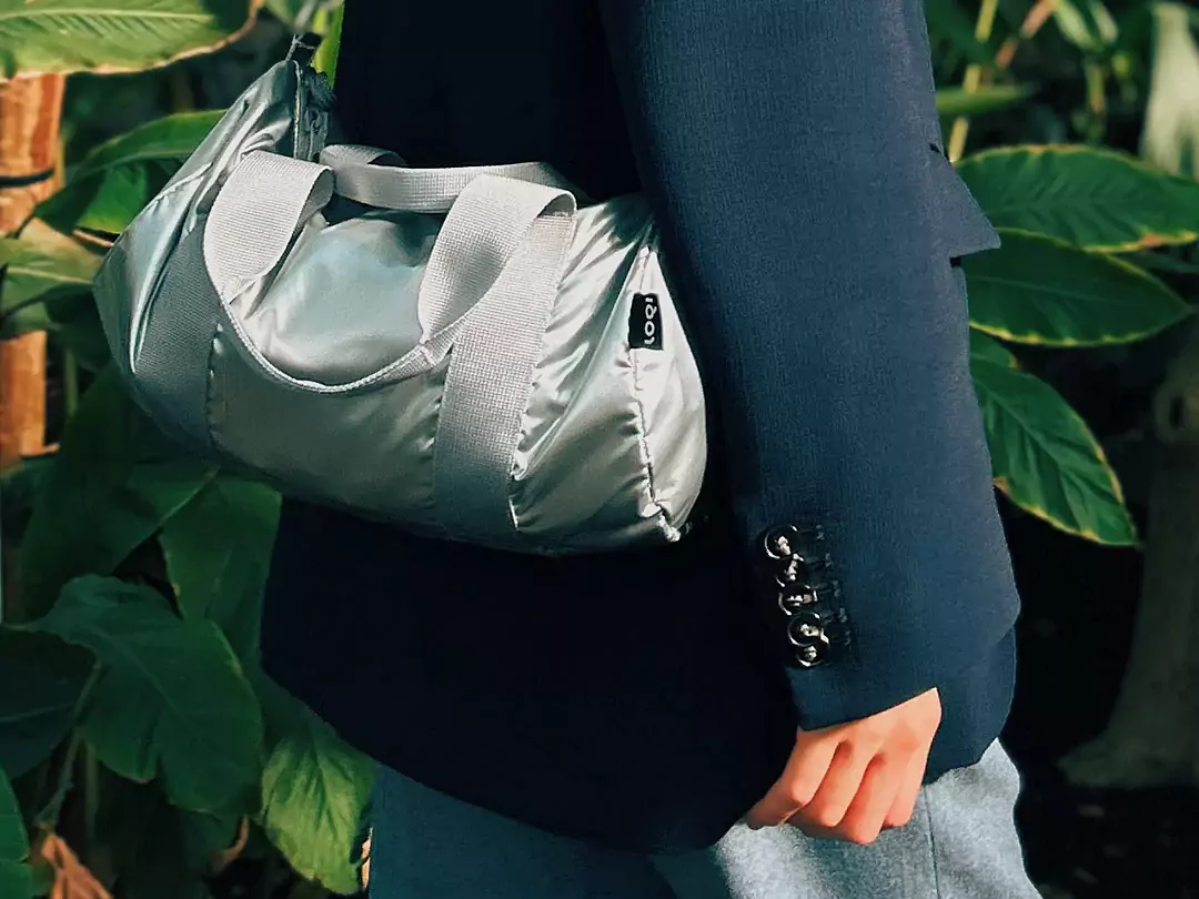 Metallic Silver Mini Weekender