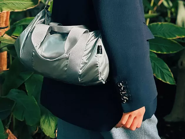 Metallic Silver Mini Weekender