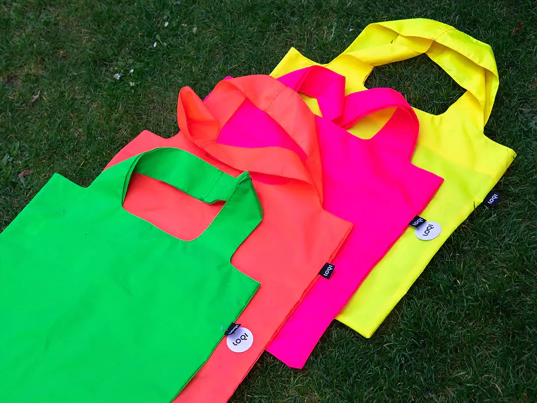 Neon Dark Orange Recycled Bag