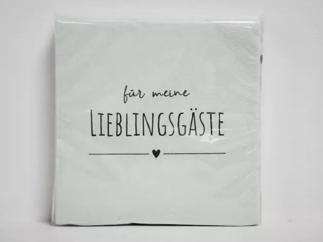 Serviette "für meine Lieblingsgäste"