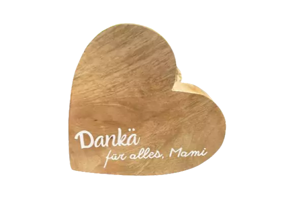 Holzherzen personalisiert