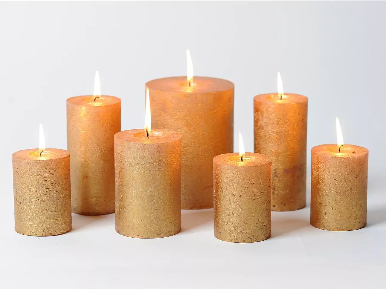Festtagskerzen -handgemachte Metallic Kerzen