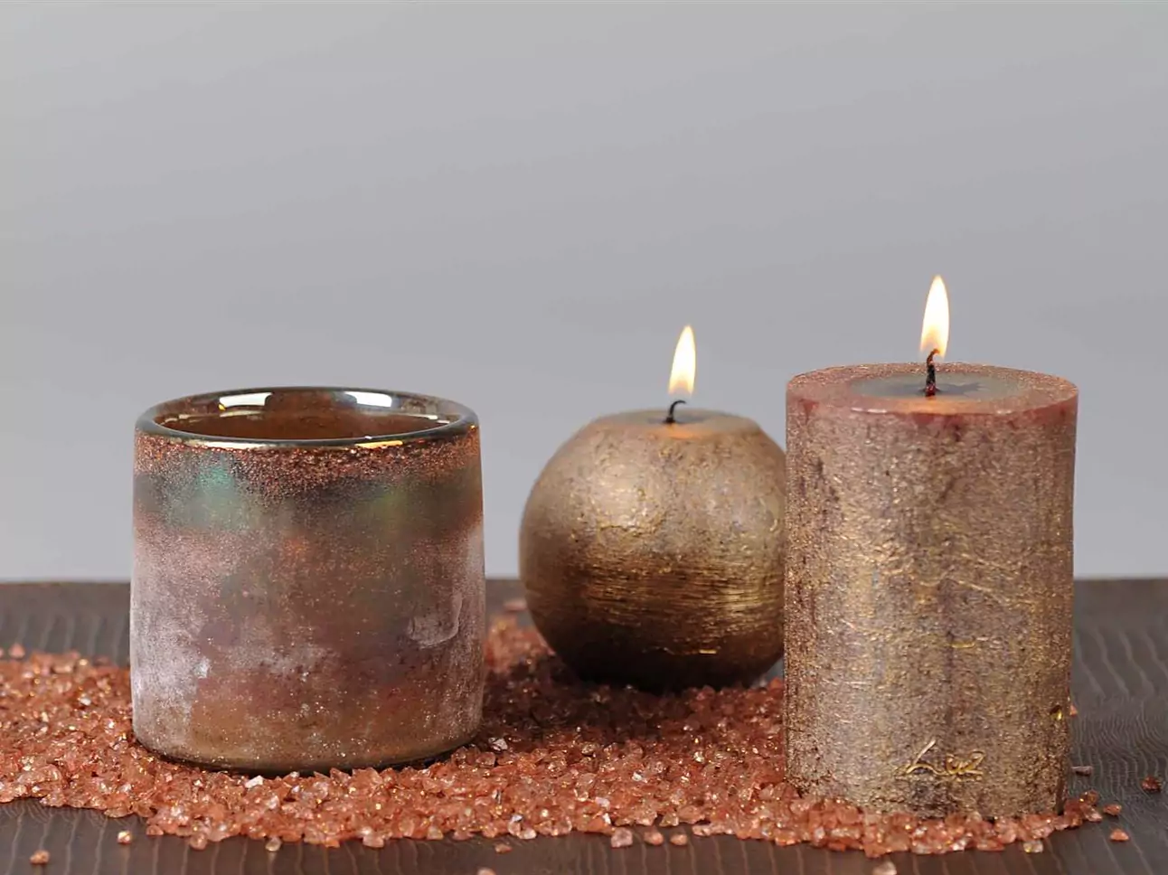 Festtagskerzen -handgemachte Metallic Kerzen
