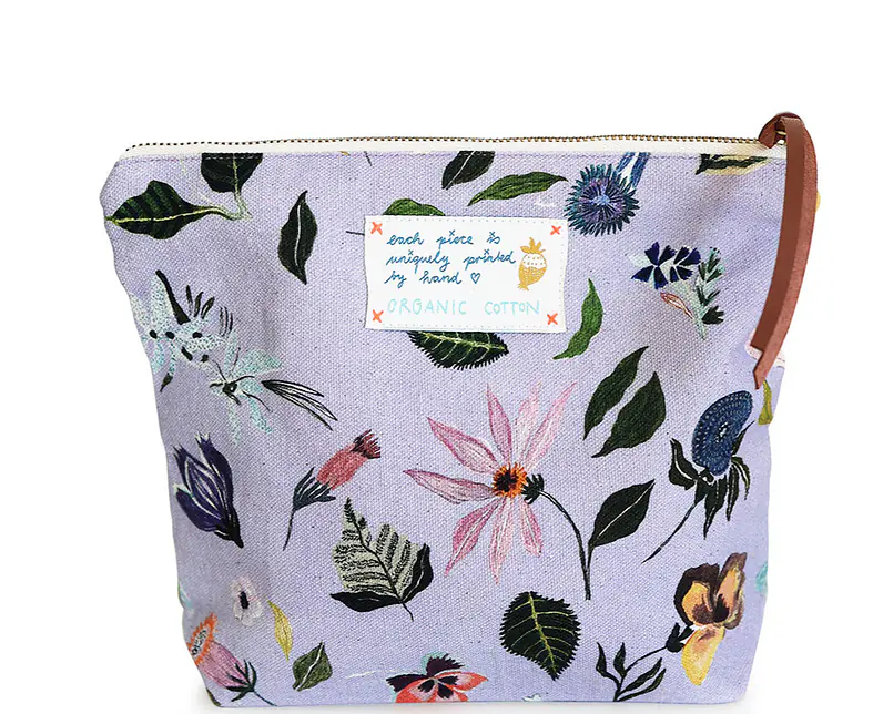 LP 1991 Purple Flowers Organic Cotton Pouch Necessaire Kulturbeutel Lili Pepper 1.jpg