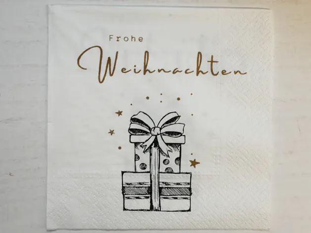 Serviette Frohe Weihnachten