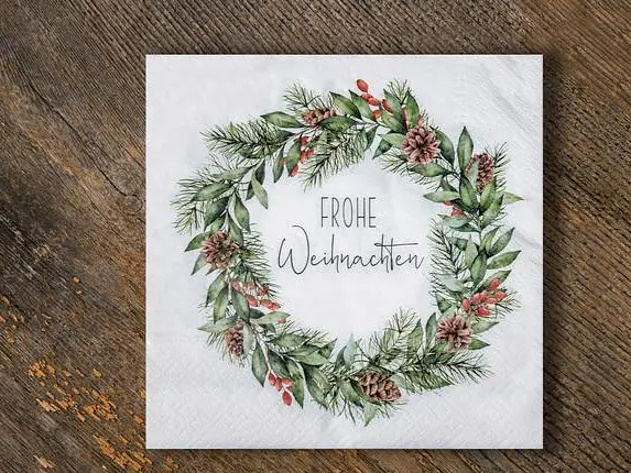 Serviette "Frohe Weihnachten"