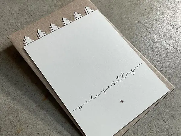 Weihnachtskarte - Tannen