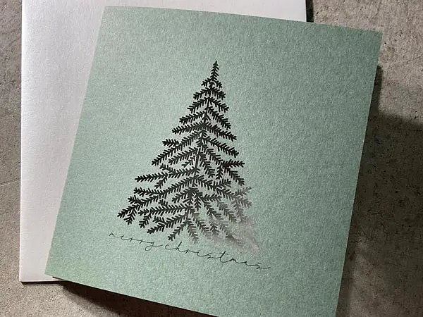 Weihnachtskarte - Tanne merry christmas