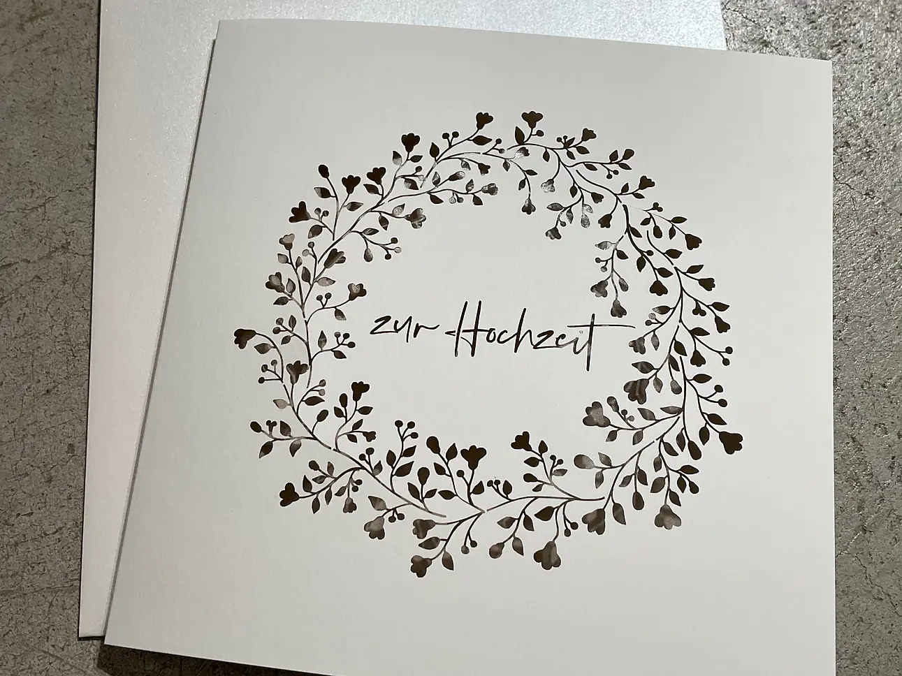 Hochzeitskarte - Kranz zur Hochzeit