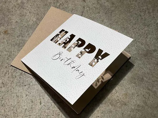 Geburtstagskarte - Happy Birthday Blümchen