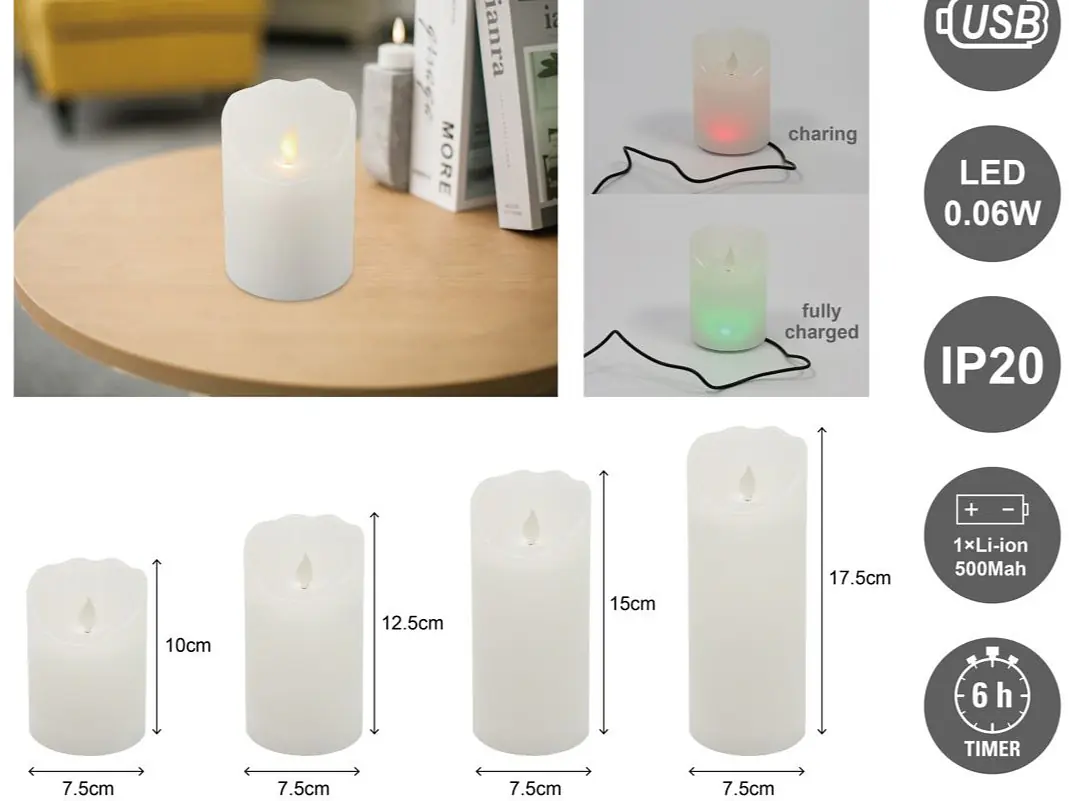 LED Echtwachskerzen