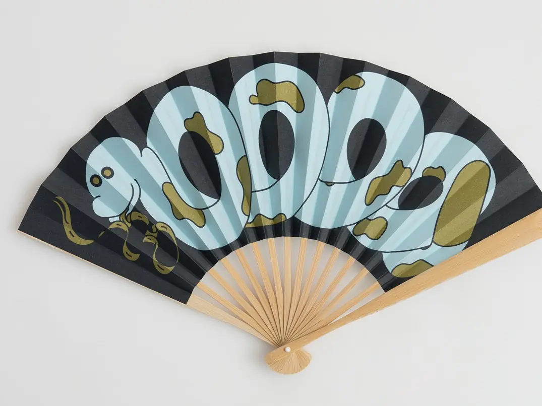 Japanese animal folding fans