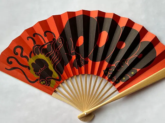 Japanese animal folding fans