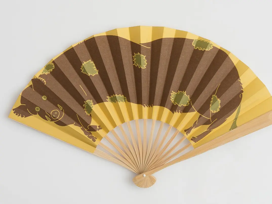 Japanese animal folding fans