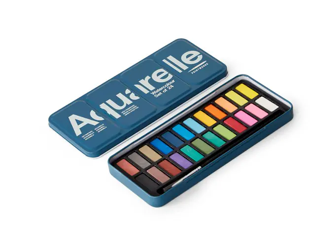 24 Watercolour Aquarelle