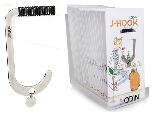 J-Hook, Handtaschen-, Mantel- und Schlüsselhaken mit Geschenkkarte