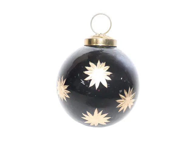 Weihnachtskugel schwarz gold