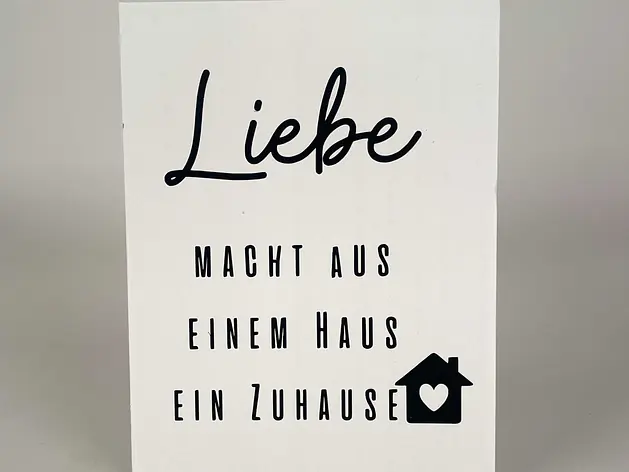 Holzschild "Liebe"