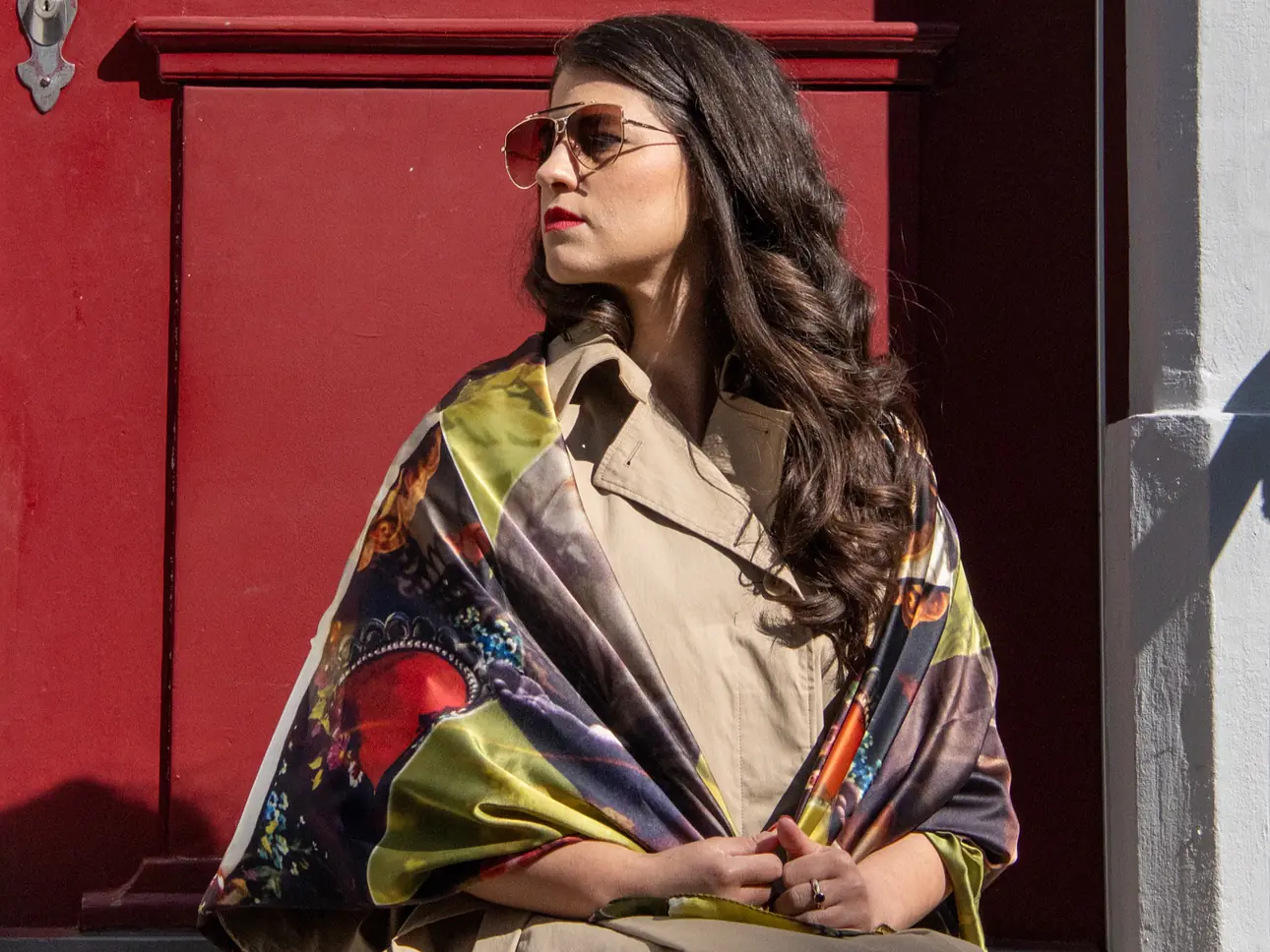 Silk Square Neurosisters Olive