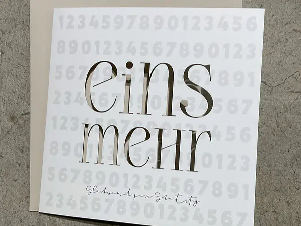 Geburtstagskarte – eins mehr