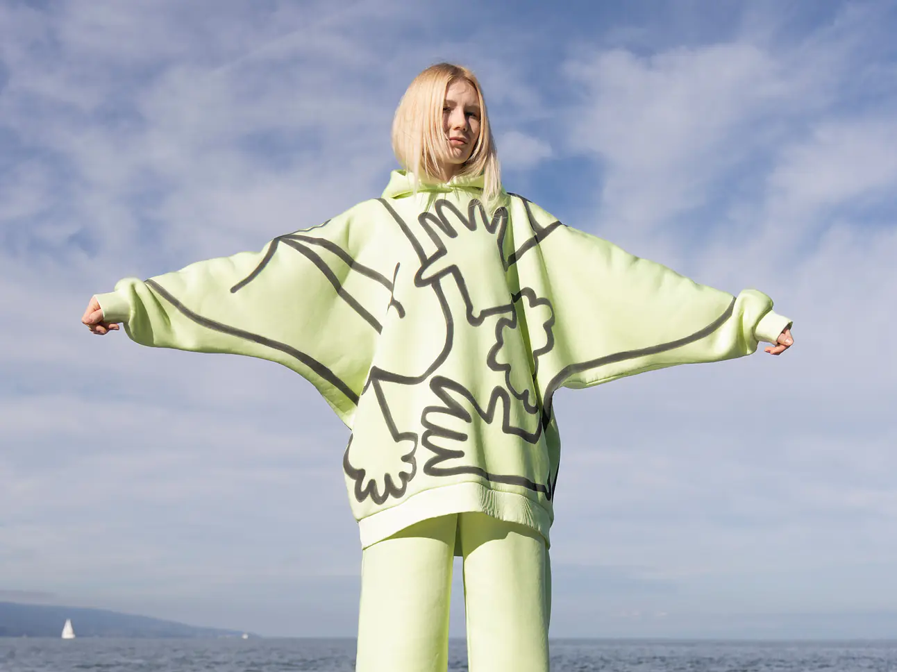ULTRA YELOW COTTON HOODIE