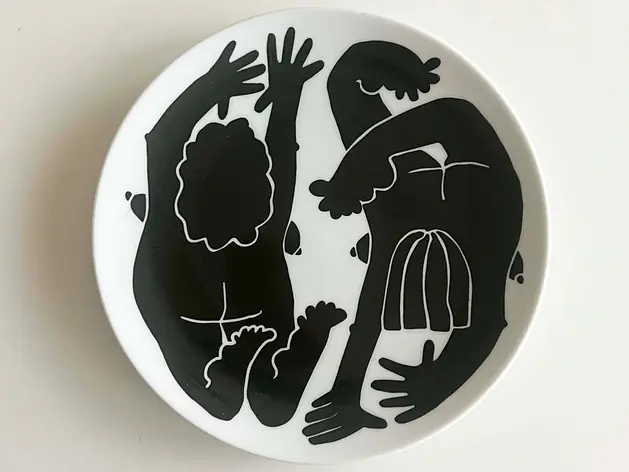 Plates Langenthal porcelain - BLACK