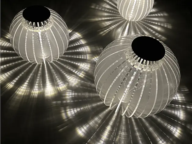 Solar lights made of recycled computer screens