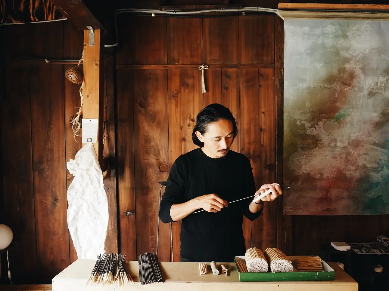 Japanese traditional warosoku candles
