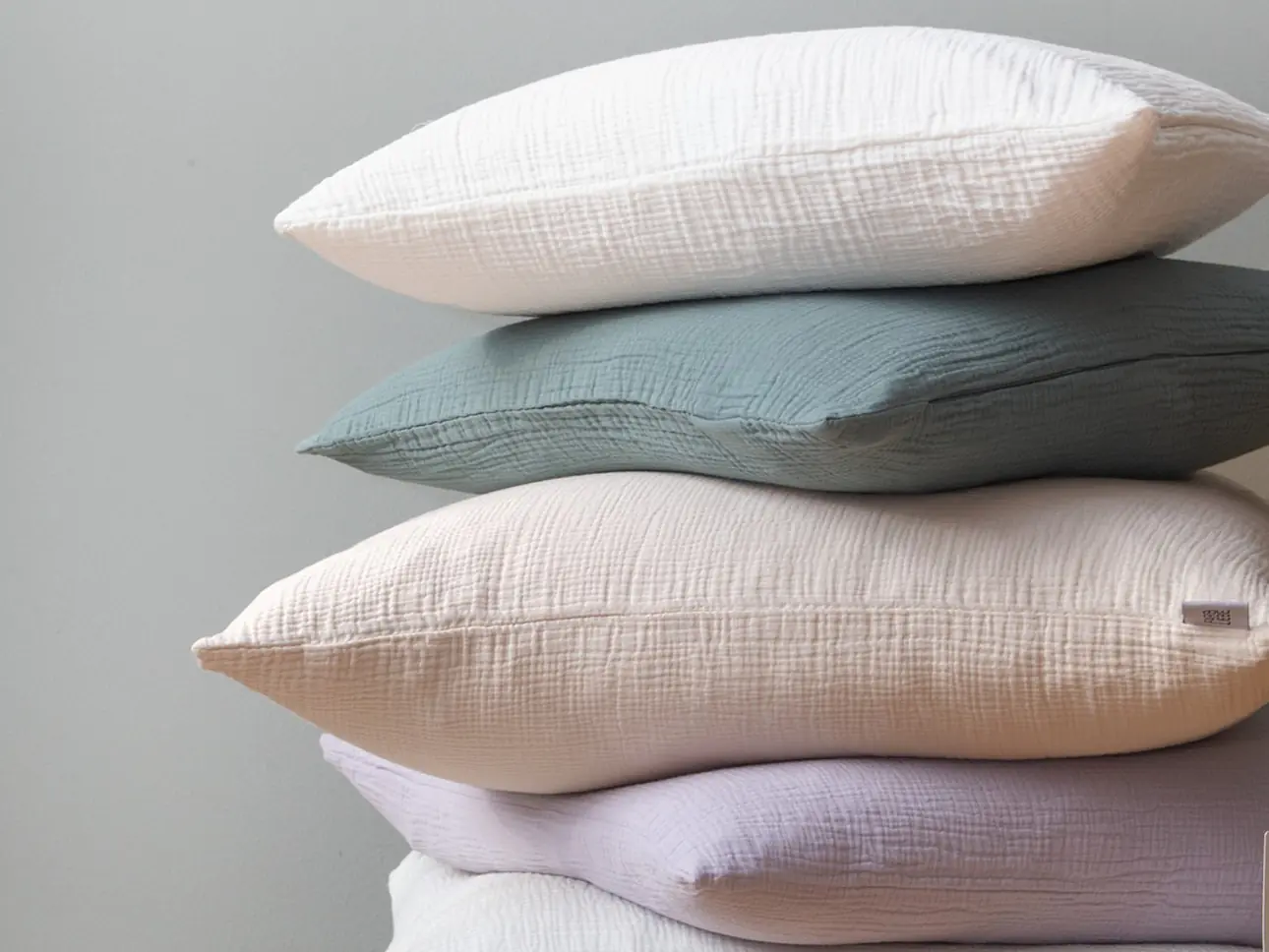 Hilla Musselin Zierkissen