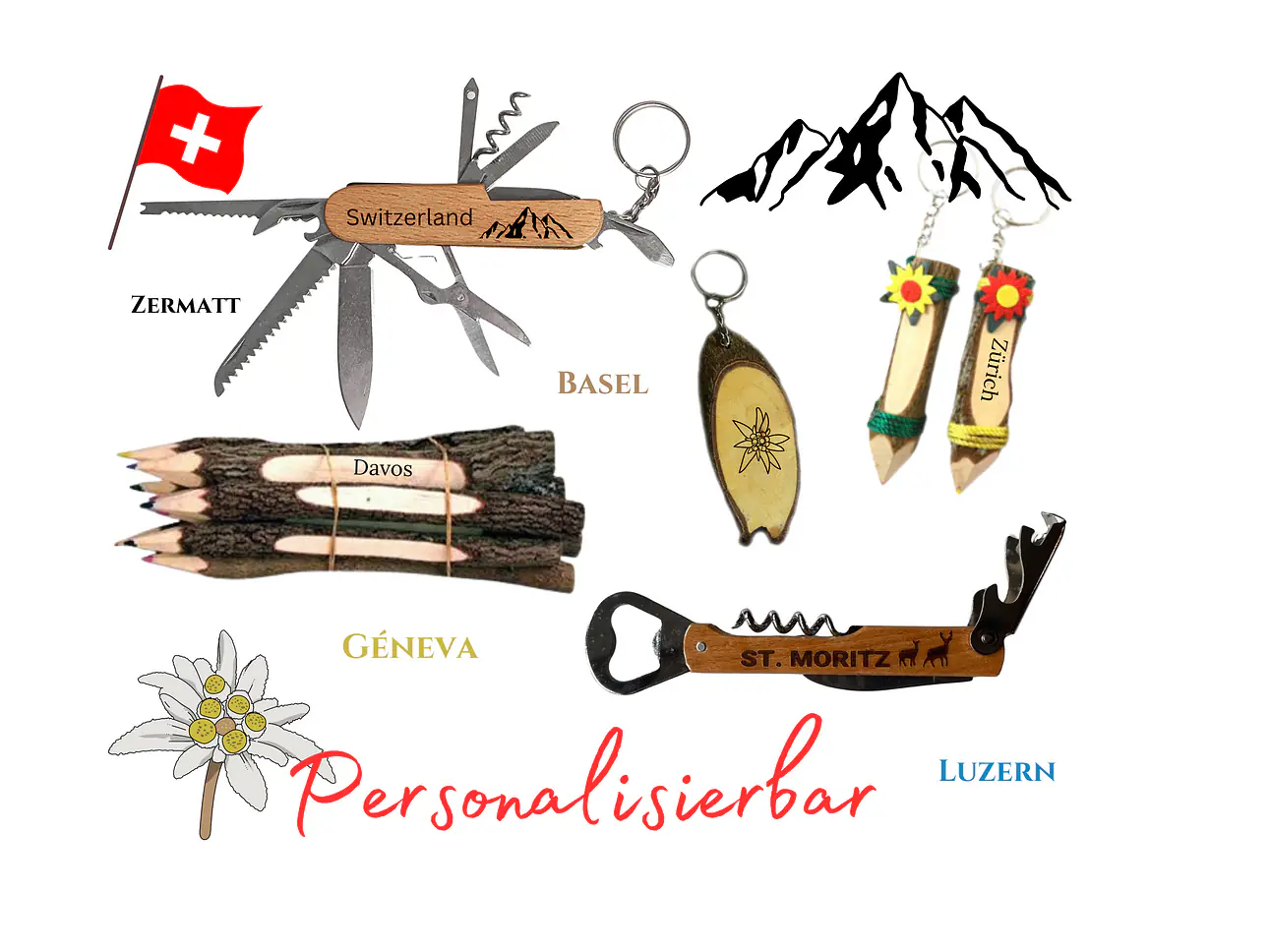 Zi Holzartikel zum  Personalisieren