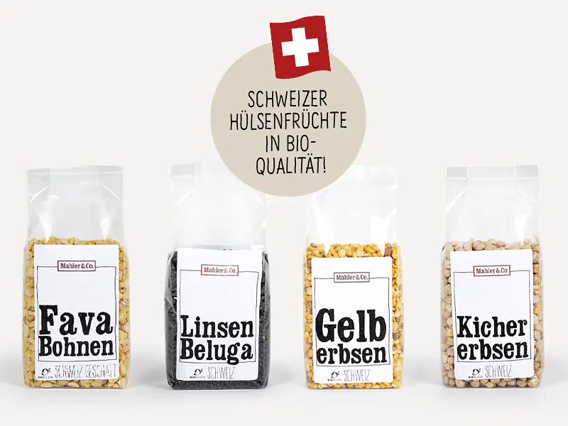 Schweizer Bio Hülsenfrüchte. Protein Champions & Zukunftsnahrung.