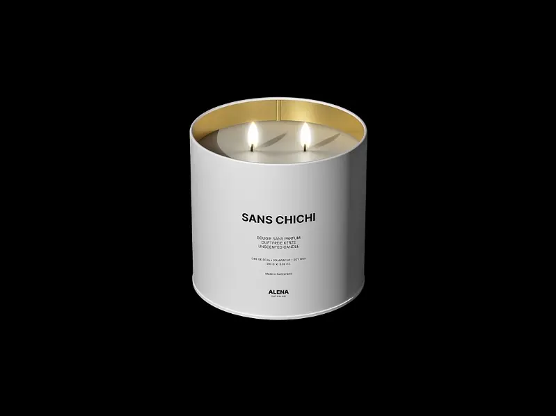 Unscented candle