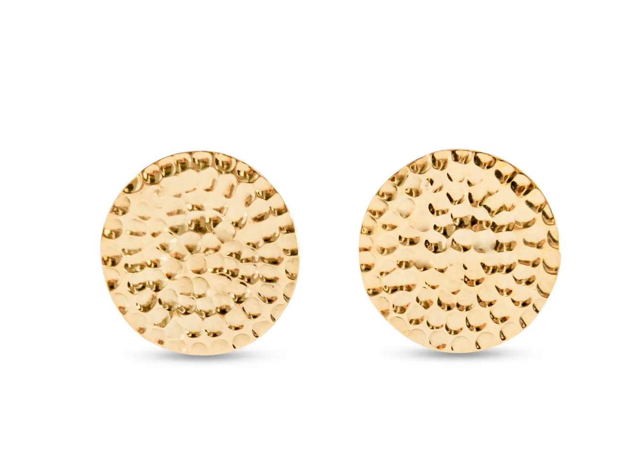 Hammered Big Circle Ohrstecker