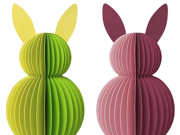 Papierhasen Fuchsia 2er-Set