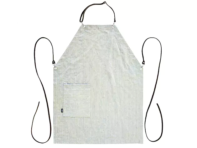 TABLIER DE CUISINE VERT À RAYURES