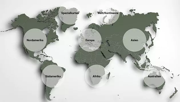 Wir bieten Ihnen schon jetzt über 400 verschiedene 3D Holz Wandkarten weltweit.