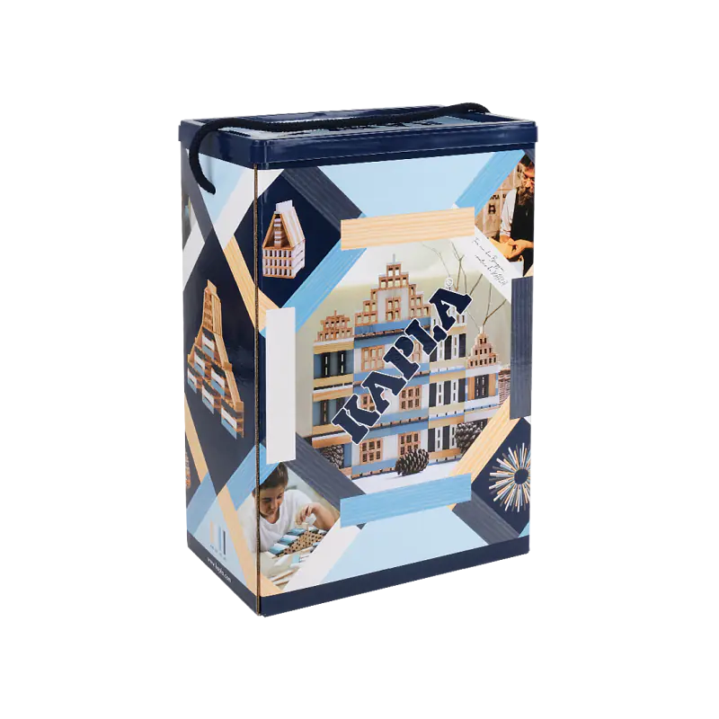 KAPLA® Baukasten 200 Stück Blau, Weiss, Natur