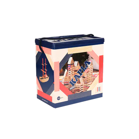 KAPLA® Baukasten 120 Stück Rot, Rosa, Dunkelblau