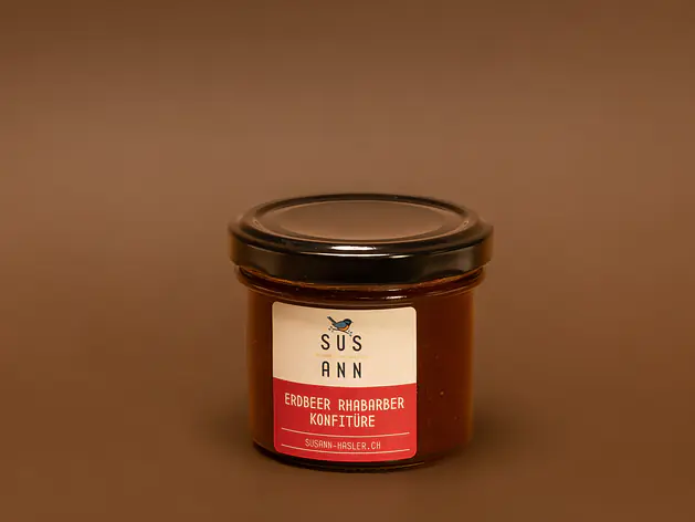 Erdbeer Rhabarber Konfitüre