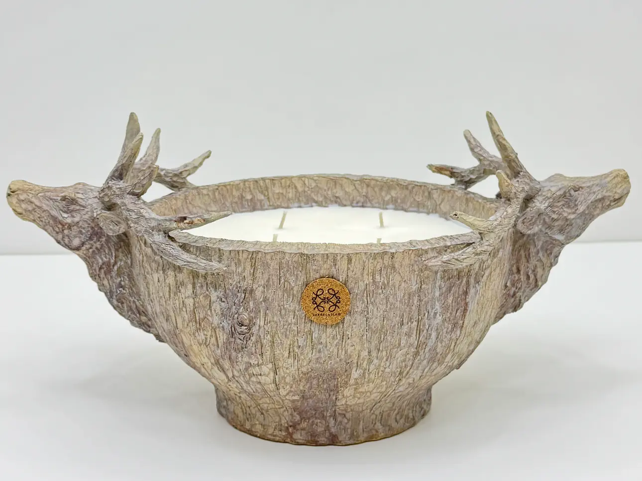 Runde Waldhirsch-Kerze