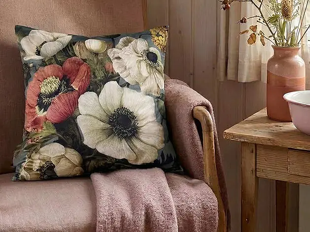 Coussin en velours luxueux