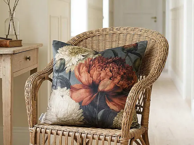 Coussin en velours luxueux