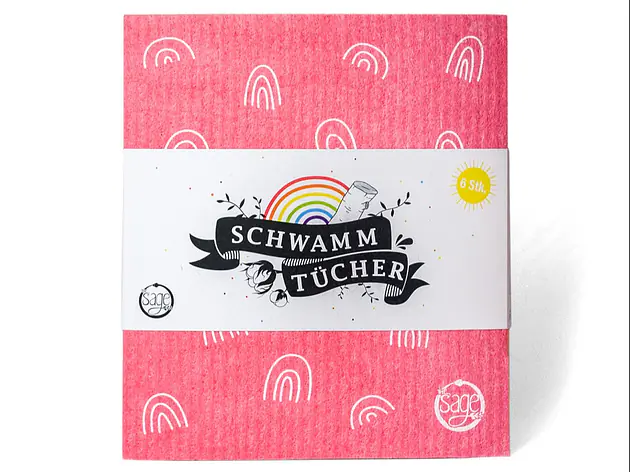 Schwammtücher 6er-Set «Regenbogen»