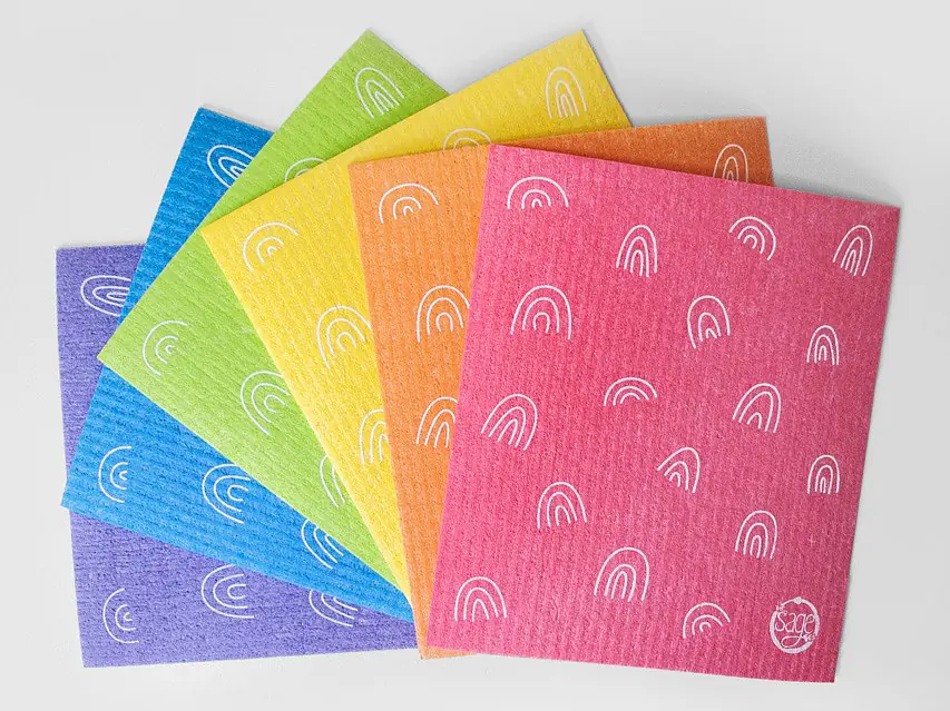 Schwammtücher 6er-Set «Regenbogen»
