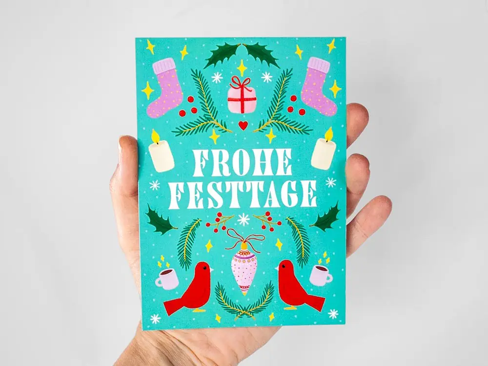 Weihnachtskarte «frohe Festtage»