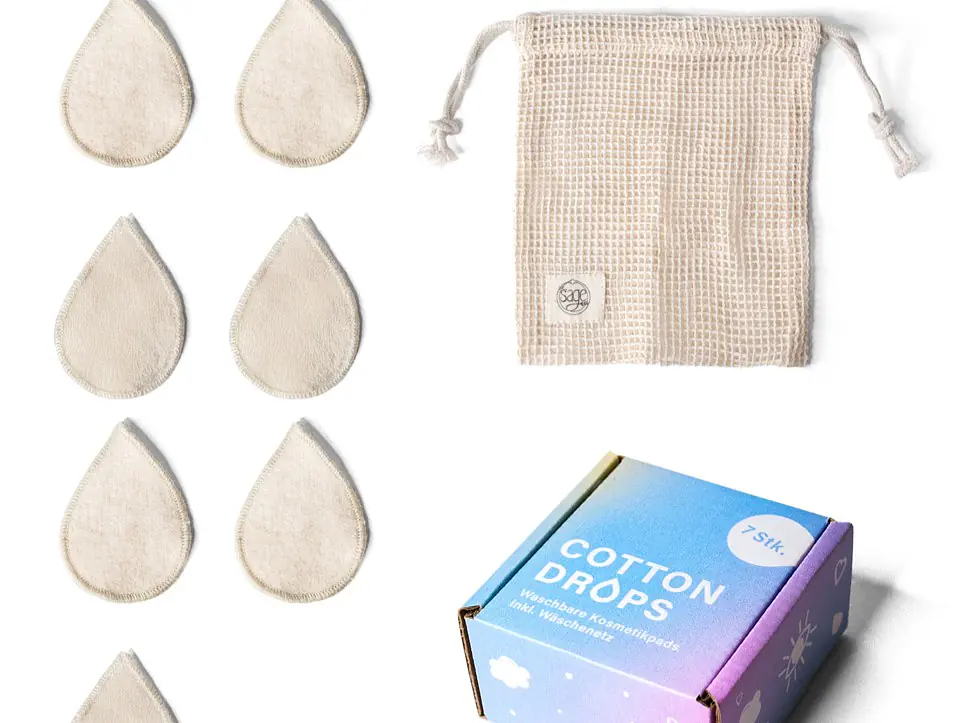 waschbare Kosmetikpads «Cotton drops»