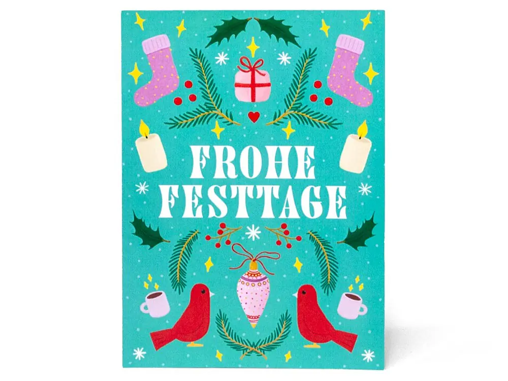 Weihnachtskarte «frohe Festtage»
