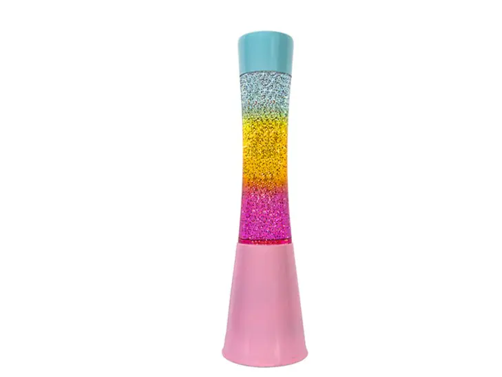 Lava Lampe Tower LED gardient pink glitter