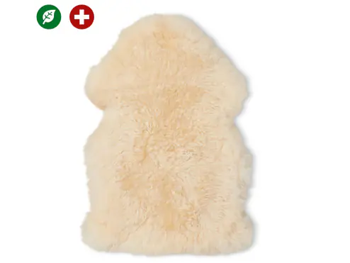 CH-Kinderlammfell Naturspitzen, pflanzliche Gerbung